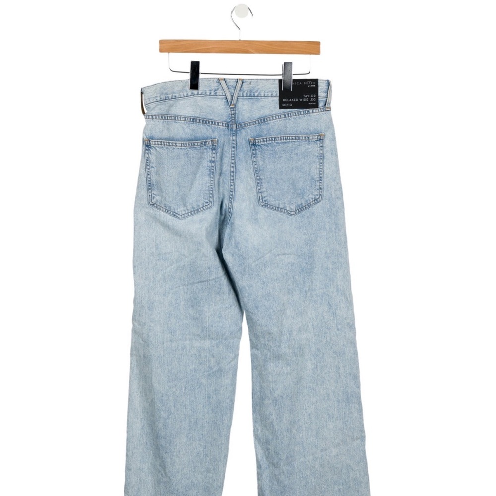 Veronica Beard Taylor Relaxed Wide Leg Denim Jeans Size 30